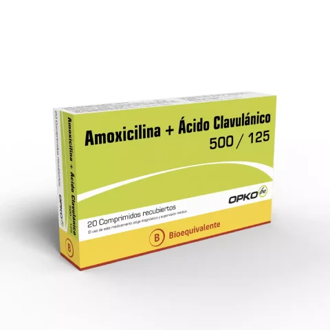 Amoxicilina/ Clavulánico 500/ 125 mg - 20 Comprimidos