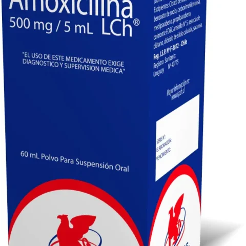 Amoxicilina LCh® 500 mg/ 5 mL Polvo para suspensión oral - 60 mL
