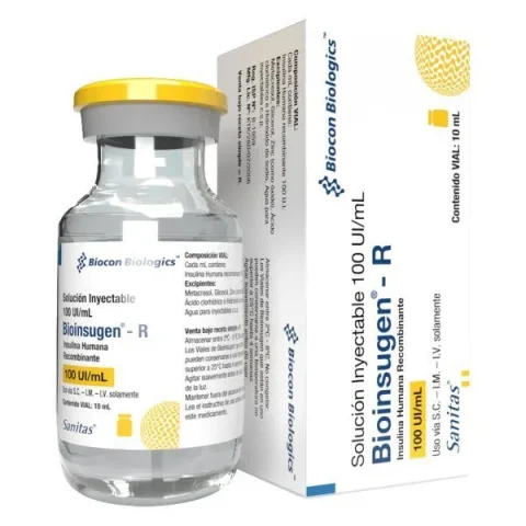 Bioinsungen®-R Insulina Humana de Acción Rápida100 UI/mL Sol. Inyectable SC/IM - Vial 10 mLI - CNB