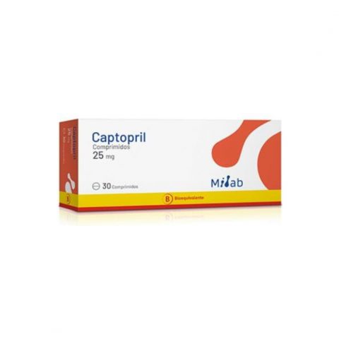 Captopril 25 mg 30 Comprimidos