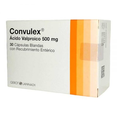 Convulex® ácido Valproico 500 mg - 30 Cápsulas blandas con recubrimiento entérico CNB