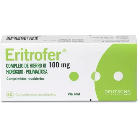 Eritrofer® Complejo de Hierrro II - 30 Comprimidos 100 mg