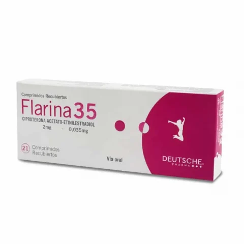 Flarina35® Ciproterona/Etinilestradiol 4 mg/ 35 mcg comprimido recubierto - 21 Comprimidos Recubiertos