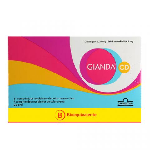 Gianda CD® Dienogest/etinilestradiol 2/0,03 mg comprimidos recubiertos - 28 comprimidos recubiertos