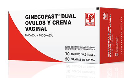 Ginecopast® Dual Tinidazol/Miconazol 150/100 mg óvulo - 30/20 mg crema vaginal