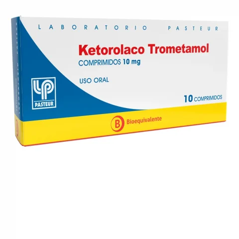 Ketorolaco Trometamol 10 mg comprimido - 10 comprimidos (Laboratorio Pasteur)
