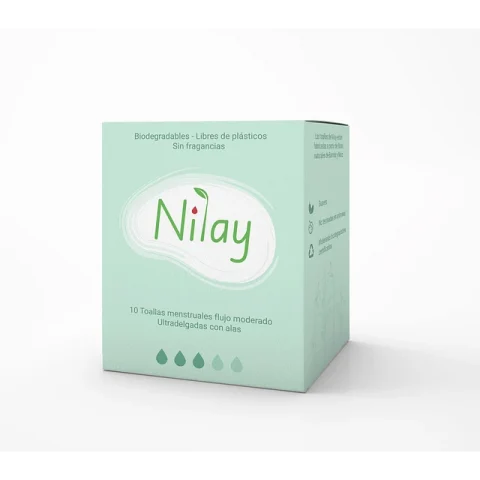 Toallas Higiénicas Nilay® Ultradelgadas -  Flujo Moderado 10 unidades