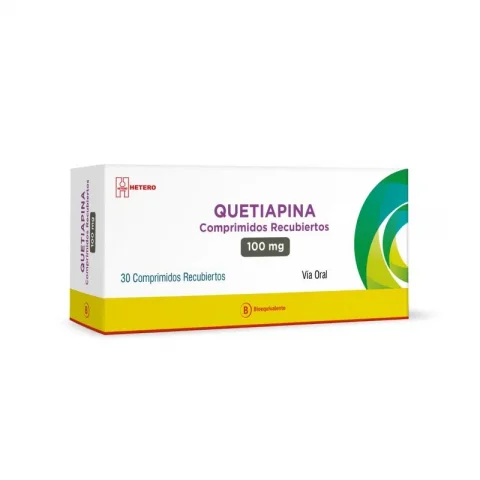 Quetiapina 100 mg 30 Comprimidos Hetero
