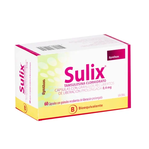 Sulix® Tamsulosina Clorhidrato 0,4 mg - Cápsulas con gránulos recubiertos de Liberación Prolongada (60) - CNB