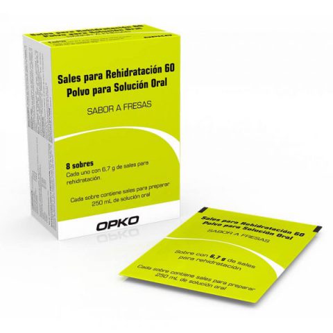 Sales rehidratantes 60 mEq de Sodio/litro Solución oral 8 Sobres