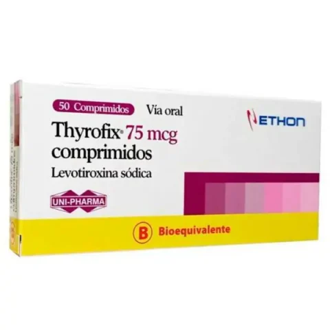 Thyrofix® Levotiroxina 75 mcg Caja 50 comprimidos - CNB