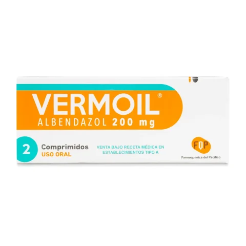 Vermoil - Albendazol 200 mg 2 Comprimidos