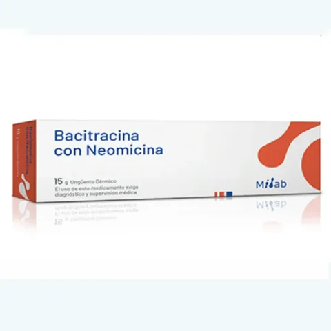 Bacitracina/Neomicina 5 mg/500 UI -  Ungüento Dérmico 15 g