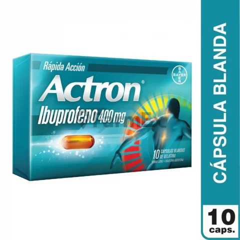 Actron® 400 mg Ibuprofeno cápsulas blandas